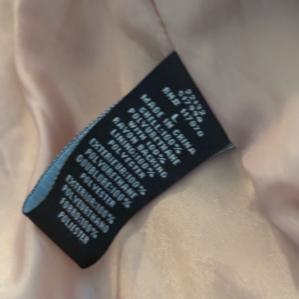 NWT Therapy Blush Motorcycle Jacket with Zippered Front Large Faux Leather - Picture 8 of 9